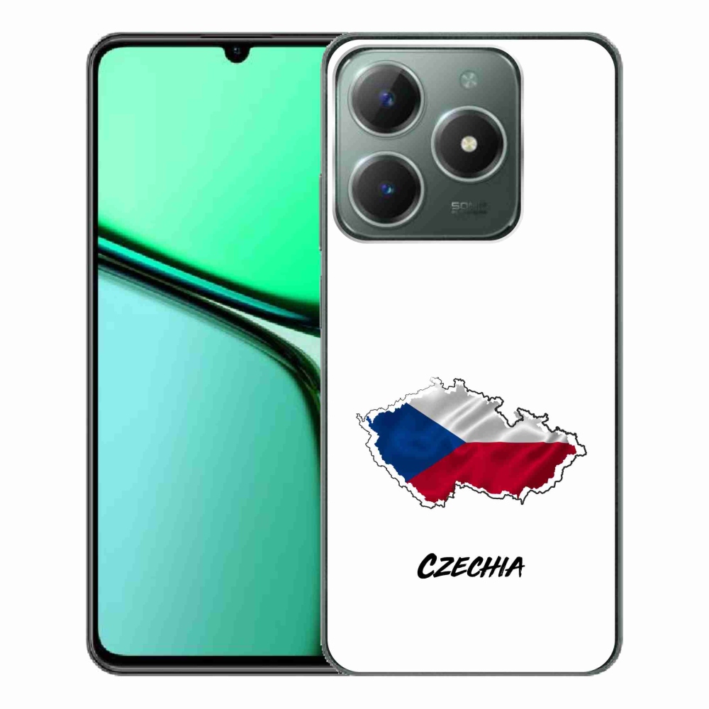 Gél borító mmCase a Realme C61 készülékhez - Csehország fehér háttér
