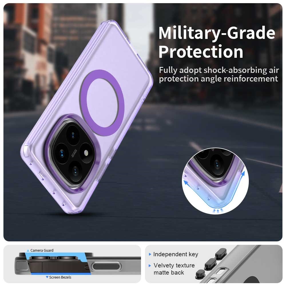 Candy zselés tok MagSafe-val Xiaomi Redmi Note 14 Pro 5G/Poco X7 5G - lila