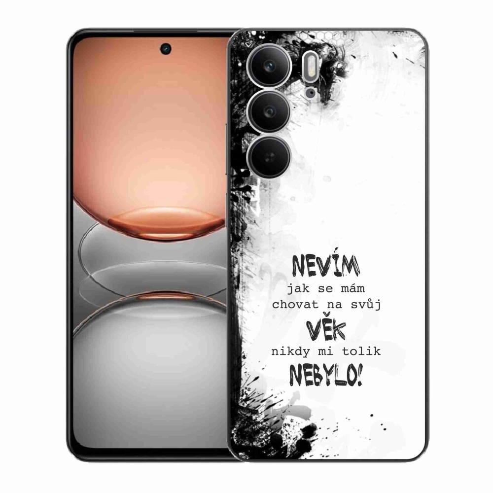 Gél borító mmCase a Realme C75 készülékhez - vicces szöveg 14 fehér háttér