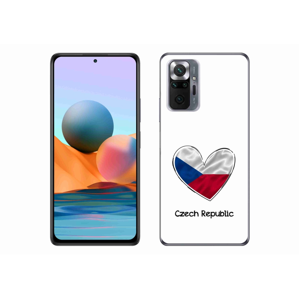 Gél borító mmCase a Xiaomi Redmi Note 10 Pro készülékhez - szív zászló fehér háttérrel