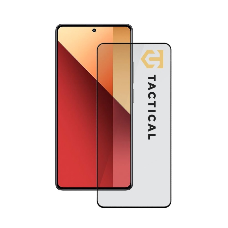 Taktikai üvegpajzs 5D üveg a Xiaomi Redmi Note 13 Pro 4G/5G / Poco X6 5G Fekete számára