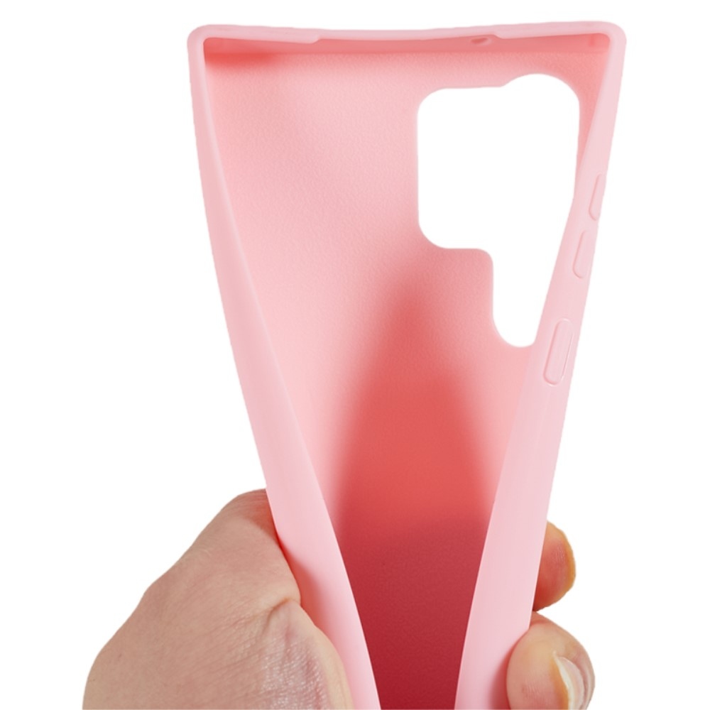 Zsinórral ellátott zselés tok Samsung Galaxy S25 Ultra készülékhez - rózsaszín