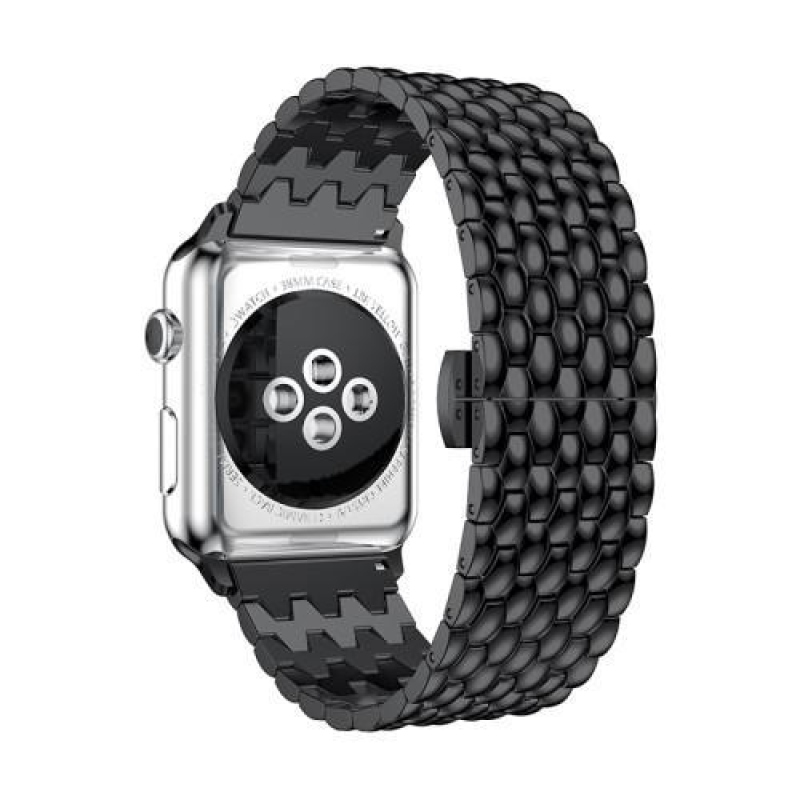 Natty elegáns acél szíj Apple Watch 38mm-es órához - fekete