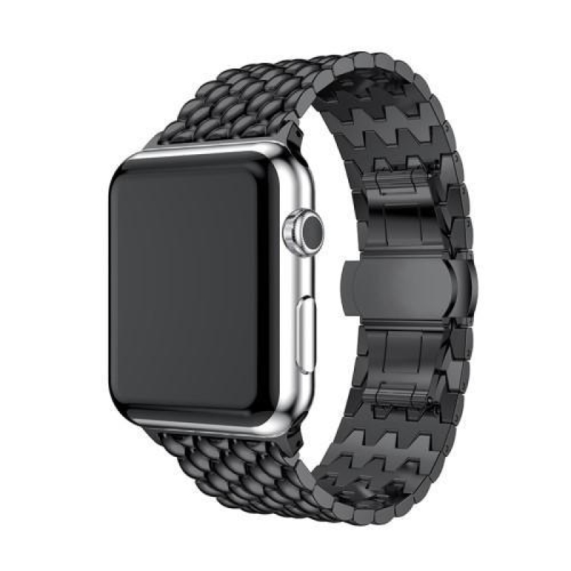 Natty elegáns acél szíj Apple Watch 38mm-es órához - fekete