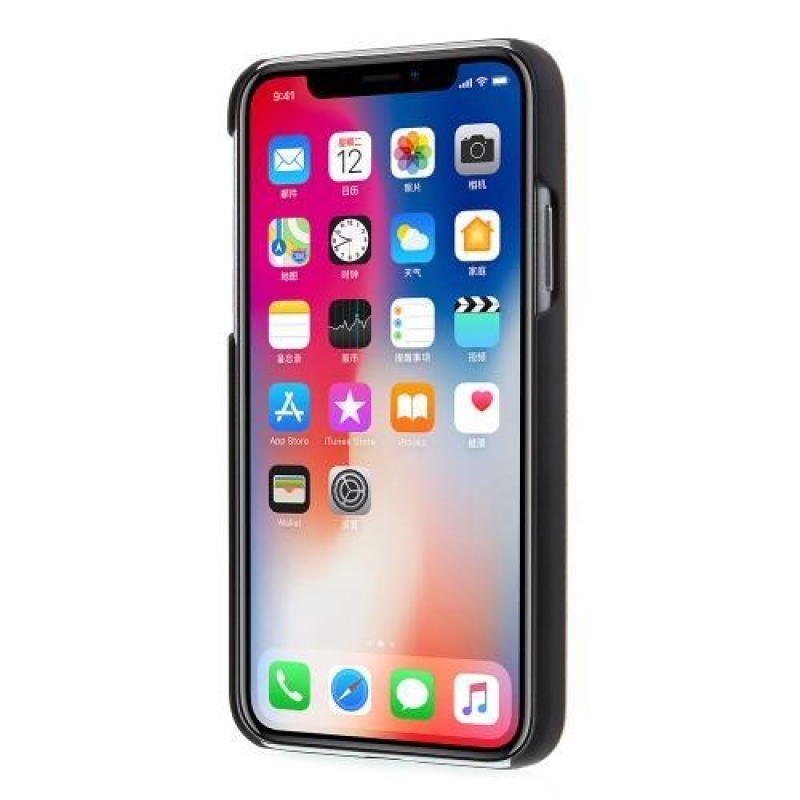 Natur műanyag tok fa hátlappal iPhone X készülékhez - rózsaszínű