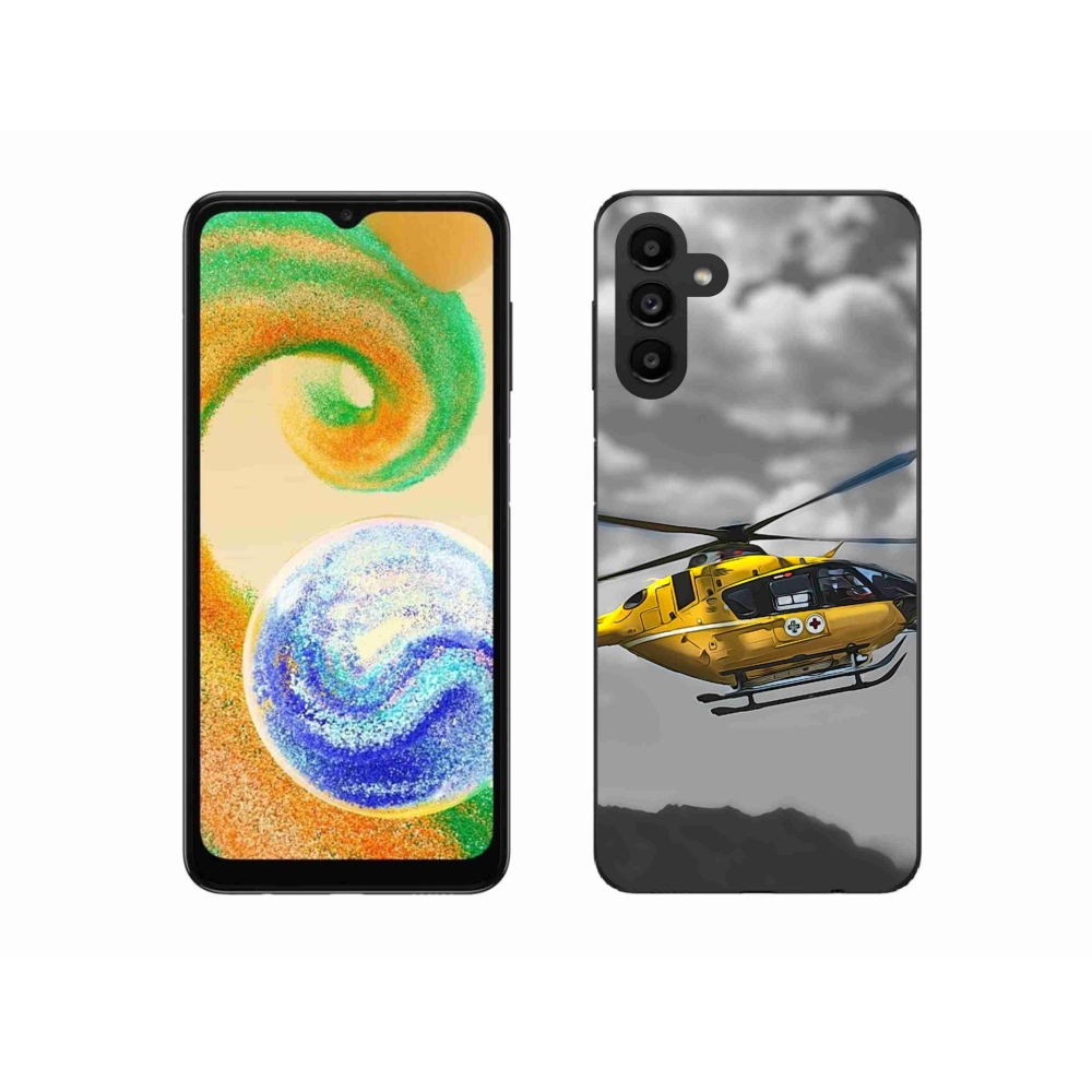 Zselés borítás mmCase Samsung Galaxy A04s (164.7x76.7x9.1mm) - sárga helikopterhez