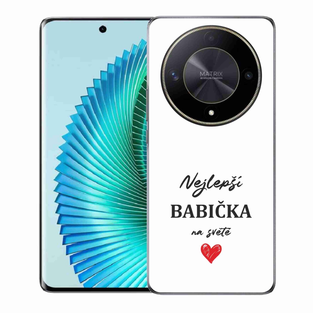 Gél borító mmCase a Honor Magic 6 Lite 5G számára - Best Grandma 1 fehér háttér