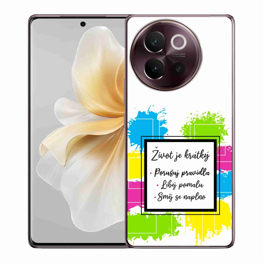 Gél borítás mmCase a Vivo V40 Lite 5G készülékre - Idézet 5 fehér háttér