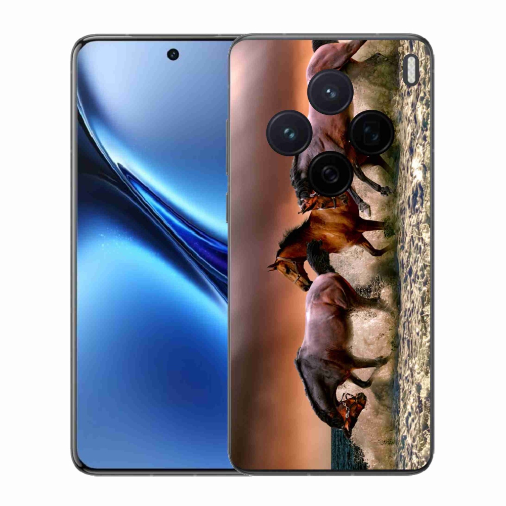 Zselés borítás mmCase a Vivo X200 5G-hez - lovak 1