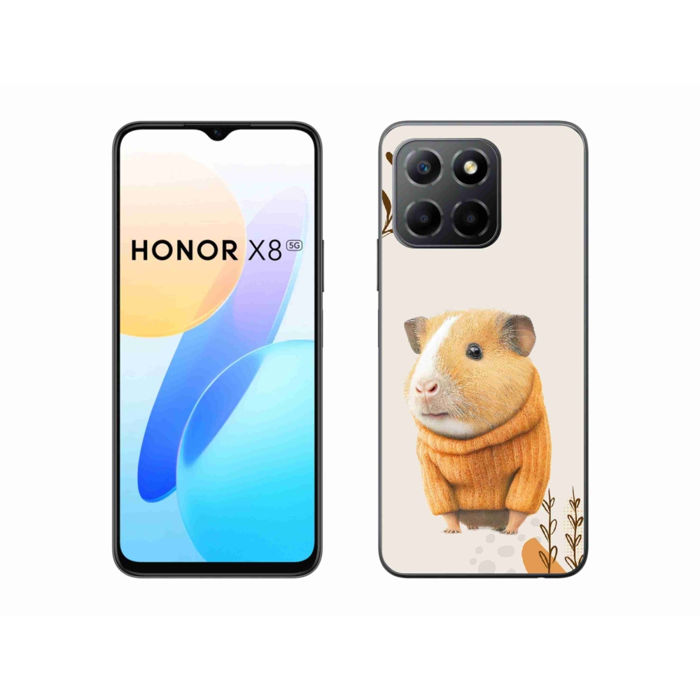 Zselés borítás mmCase a Honor X8 5G számára - tengerimalac a pulóverben