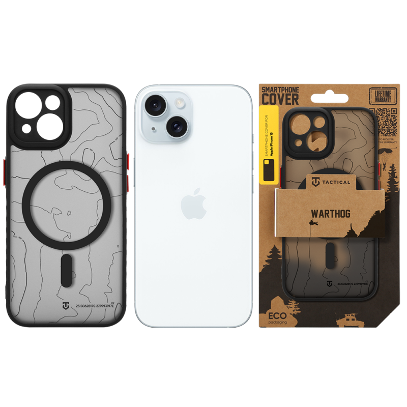Tactical MagForce Warthog tok az Apple iPhone 15-hez, Asphalt színben