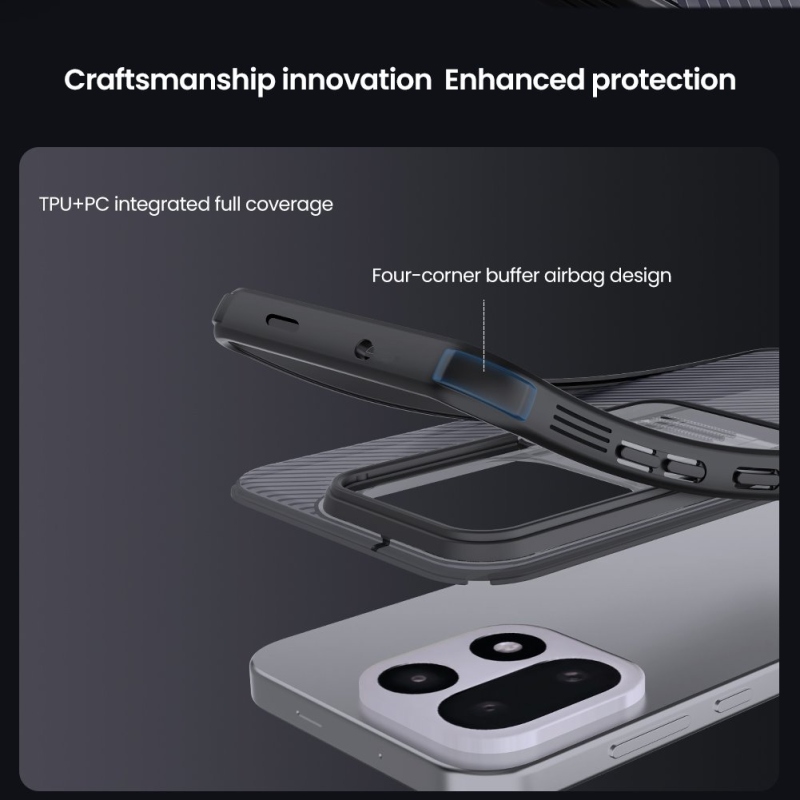 Nillkin CamShield PRO hátlap OnePlus 15-höz, átlátszó, fekete