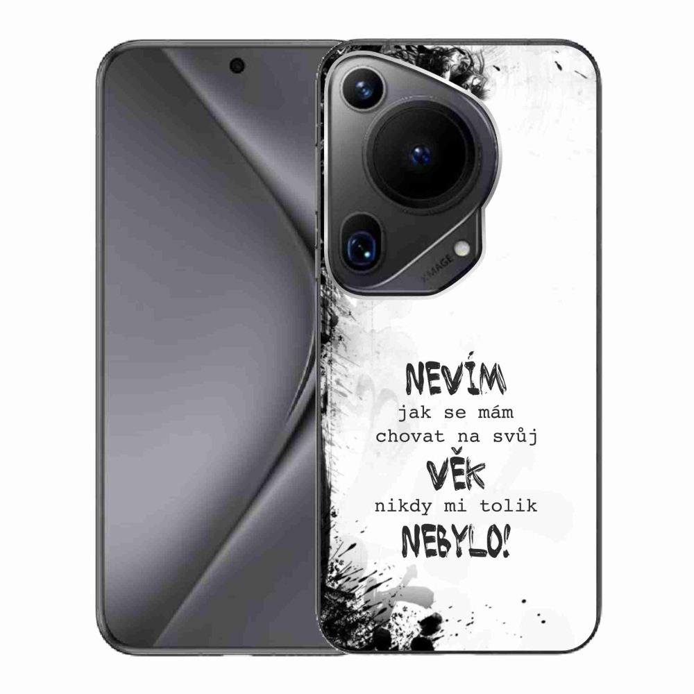 Gél borító mmCase a Huawei Pura 70 Ultra készülékhez - vicces szöveg 14 fehér háttér