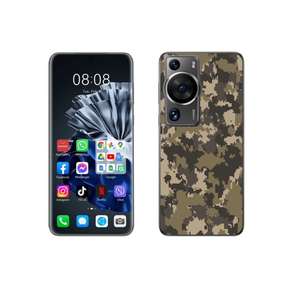 Gél borítás mmCase a Huawei P60 Pro készülékhez - terepszínű minta 12