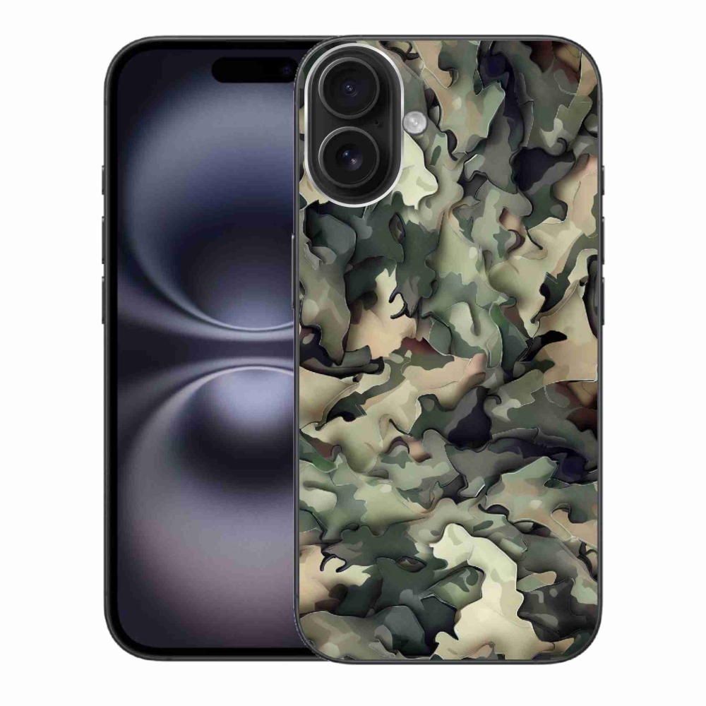Zselés borítás mmCase iPhone 16 Plus készülékhez - terepszínű minta 9
