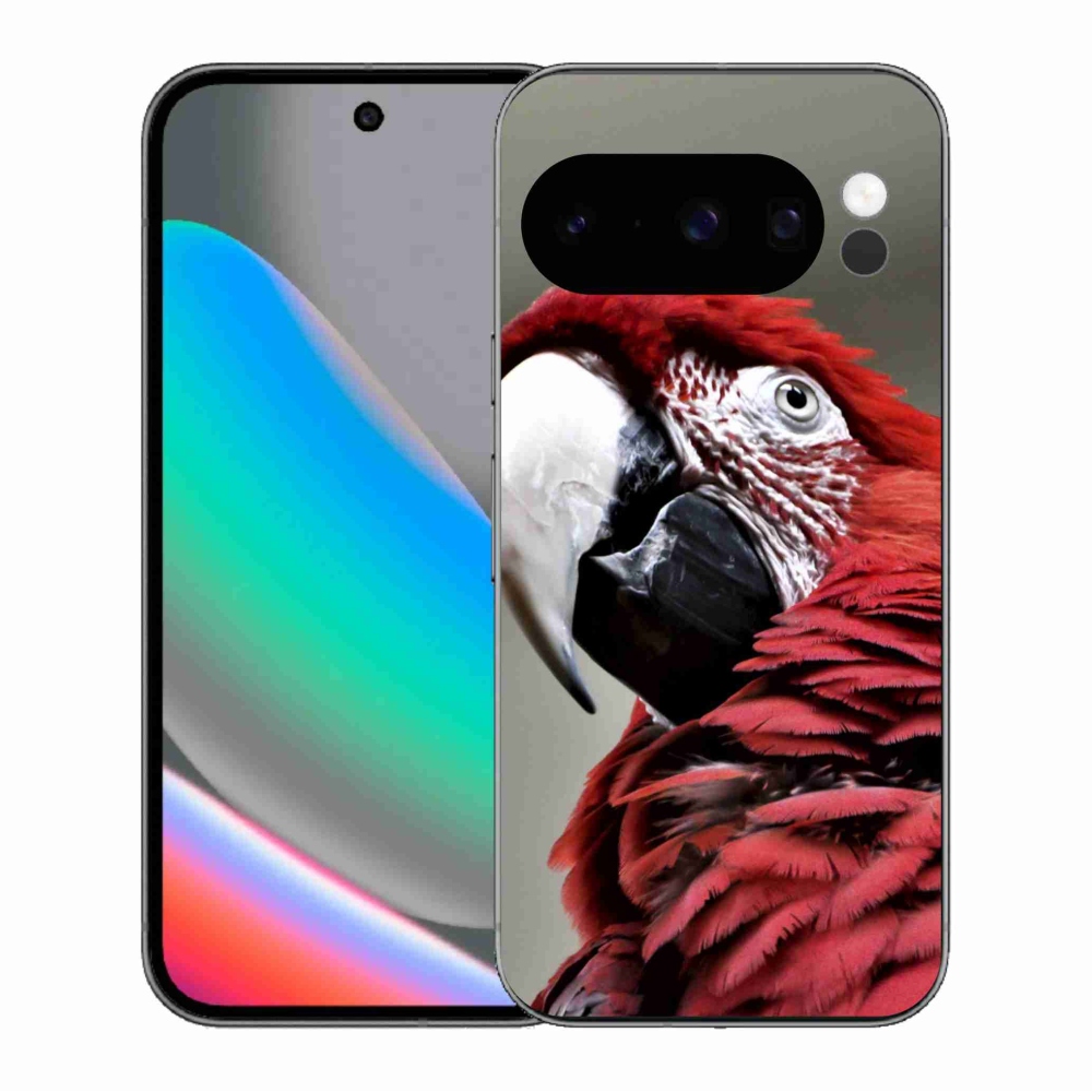 Zselés borítás mmCase a Google Pixel 10 Pro számára - papagáj ara piros