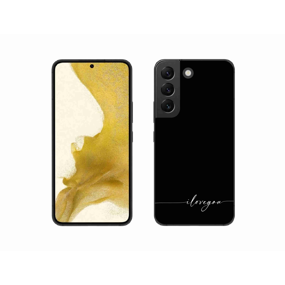 Gél borítás mmCase Samsung Galaxy S22 5G - I love you fekete háttérrel