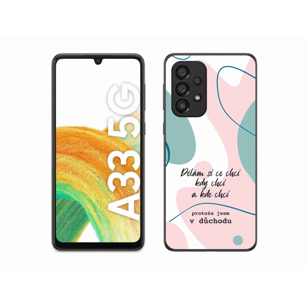 Gél borító mmCase Samsung Galaxy A33 5G - vicces szöveg 10 fehér háttér