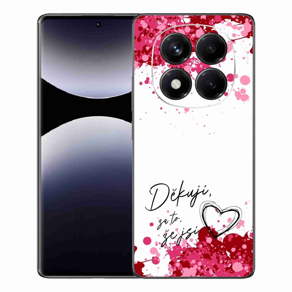 Gél borító mmCase a Xiaomi Redmi Note 14 Pro készülékhez - love text 2 fehér háttér