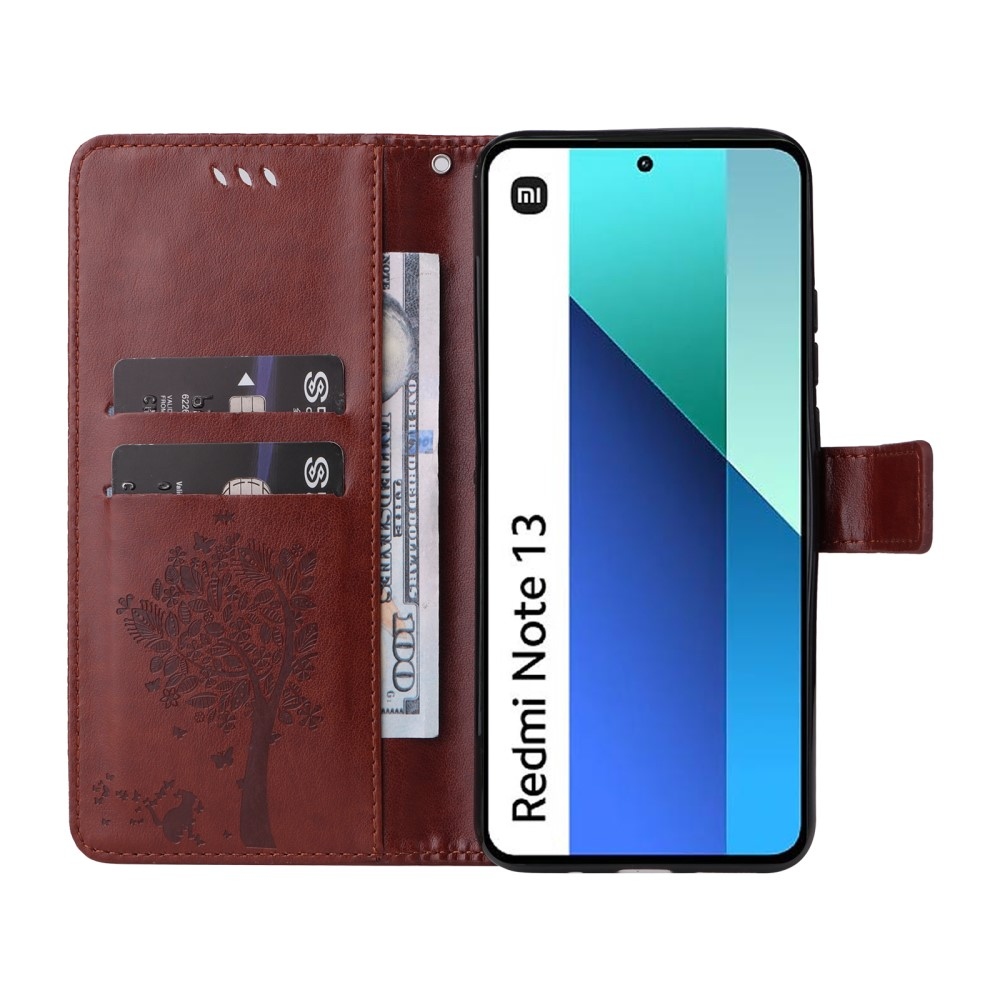 Fák könyve tok Xiaomi Redmi Note 13-hoz - barna