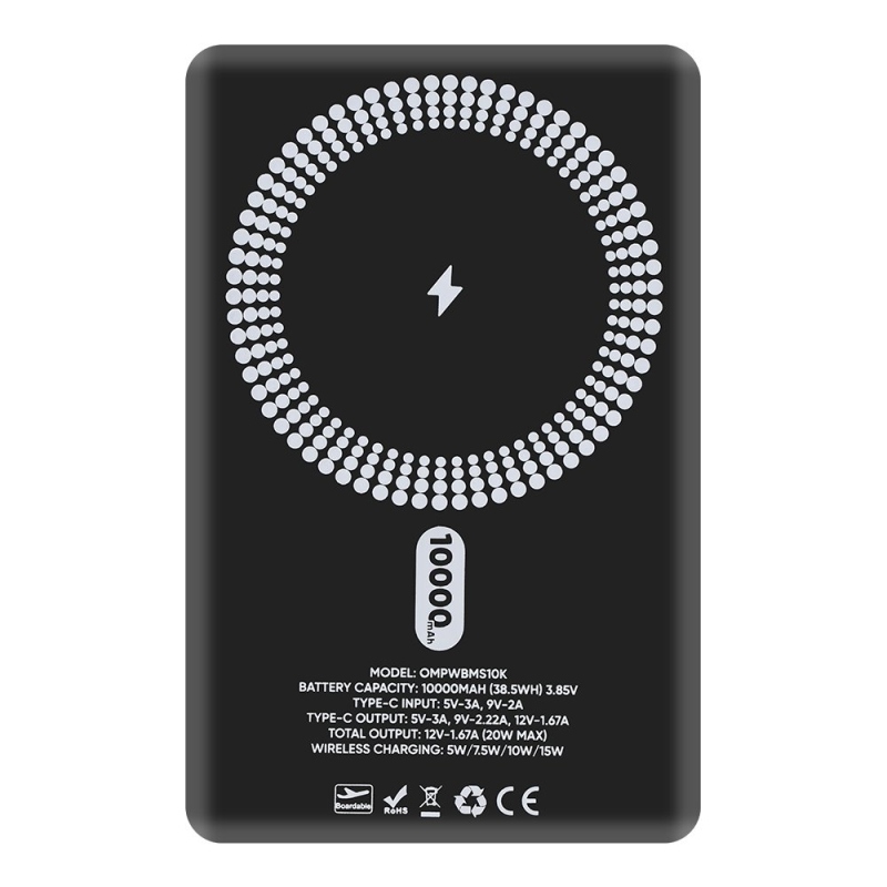 CSOMAGOLÁS: ME MagNetix 10000 mAh-s powerbank, fekete