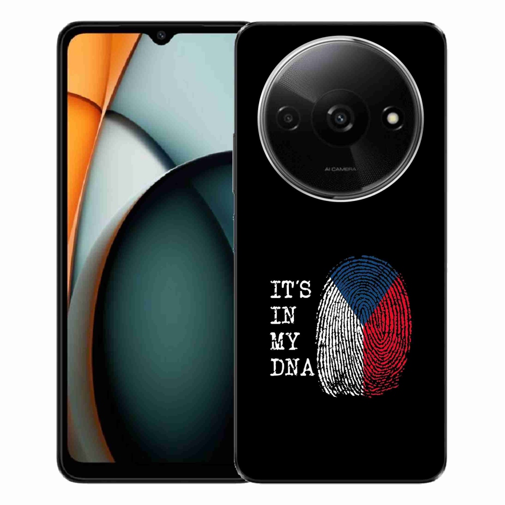 Gél borító mmCase a Xiaomi Redmi A3 - zászló ujjlenyomat fekete háttérrel