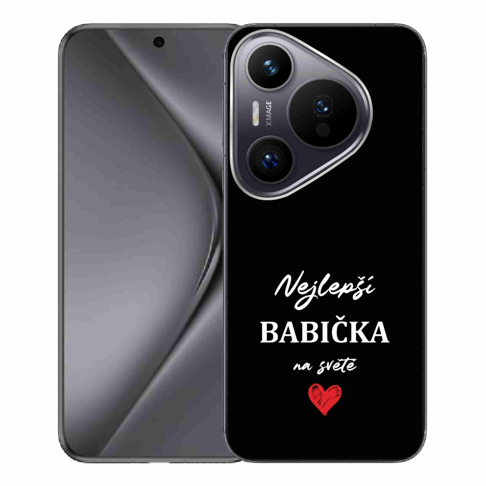 Gél borító mmCase a Huawei Pura 70 Pro - a legjobb nagymama 1 fekete háttérrel