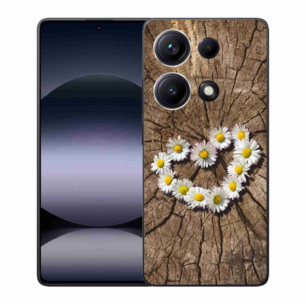 Gél borítás mmCase a Xiaomi Redmi Note 14S-hez - százszorszépek szíve