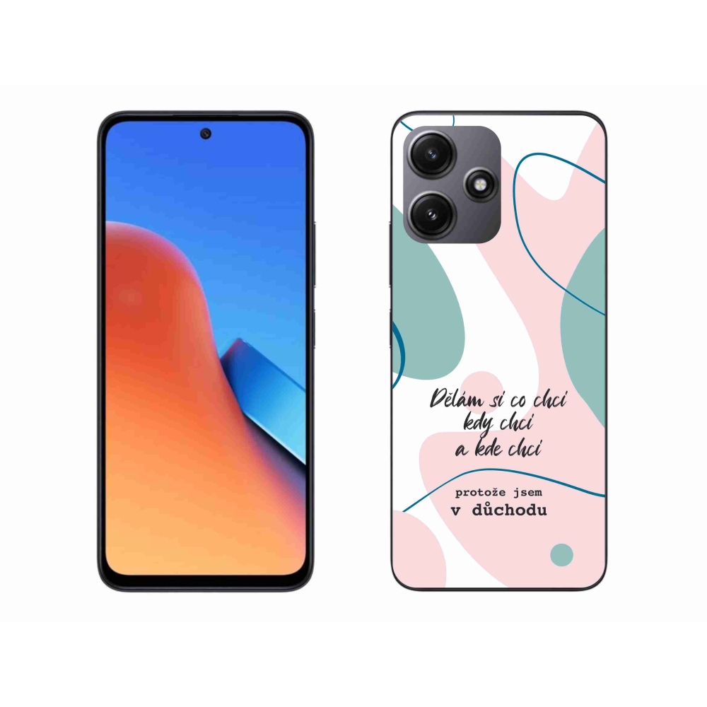 Gél borító mmCase a Xiaomi Redmi 12 5G-hez - vicces szöveg 10 fehér háttérrel