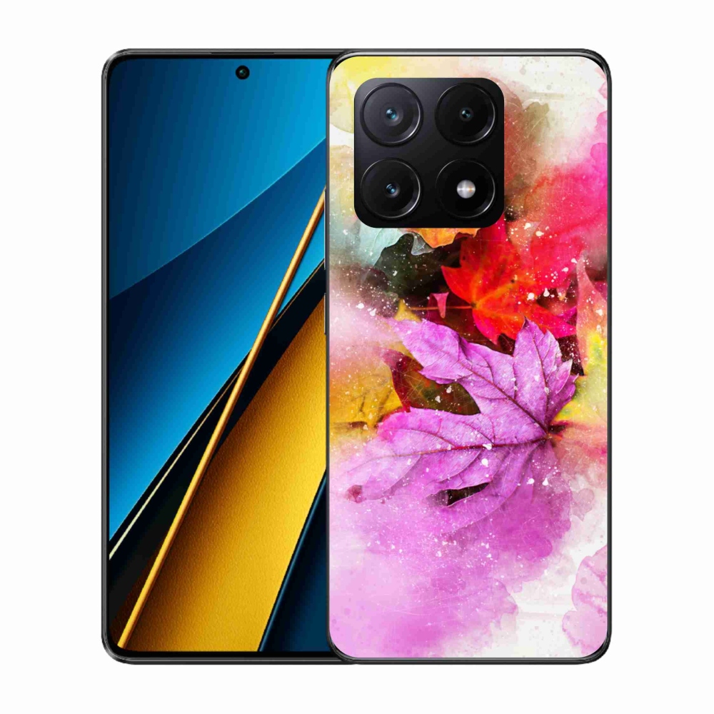 Gél borítás mmCase a Xiaomi Poco X6 Pro 5G számára - színes levelek