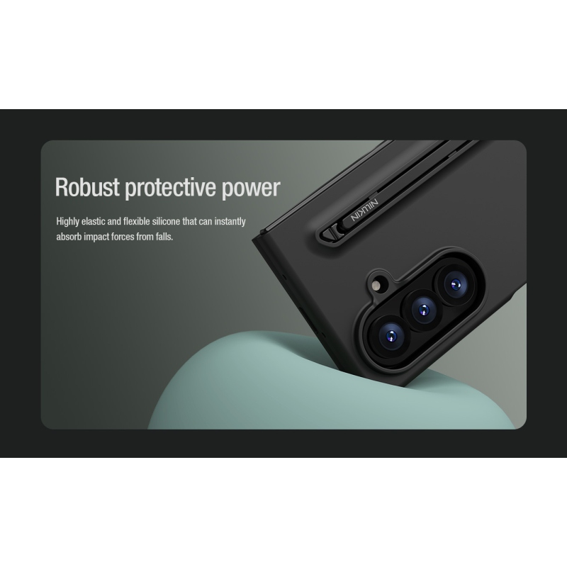 Nillkin Flex Pure Fold tolltartóval ellátott tok a Samsung Galaxy Z Fold 8-hoz, Ultra Black