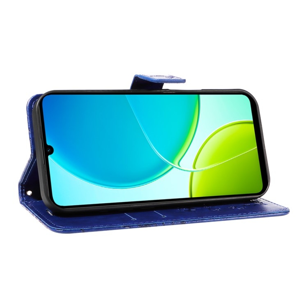Nagy pillangó könyv tok a Vivo Y29s 5G-hez - kék
