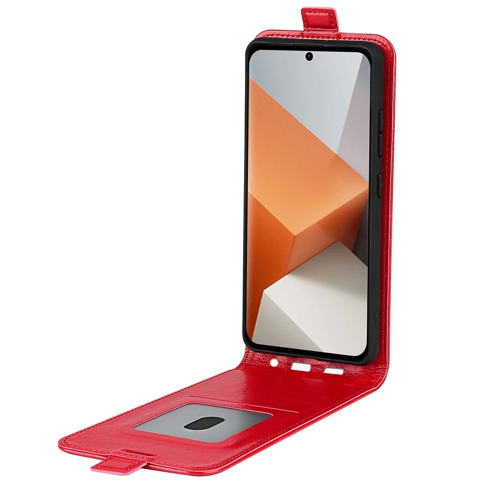 Függőleges flip tok Xiaomi Redmi Note 13 Pro+ 5G számára - piros