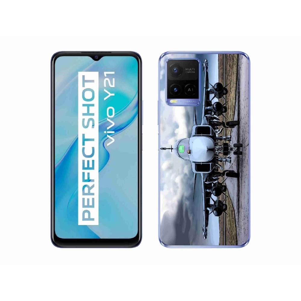 Gél borító mmCase a Vivo Y21/Y21s/Y33s készülékhez - katonai repülőgépek