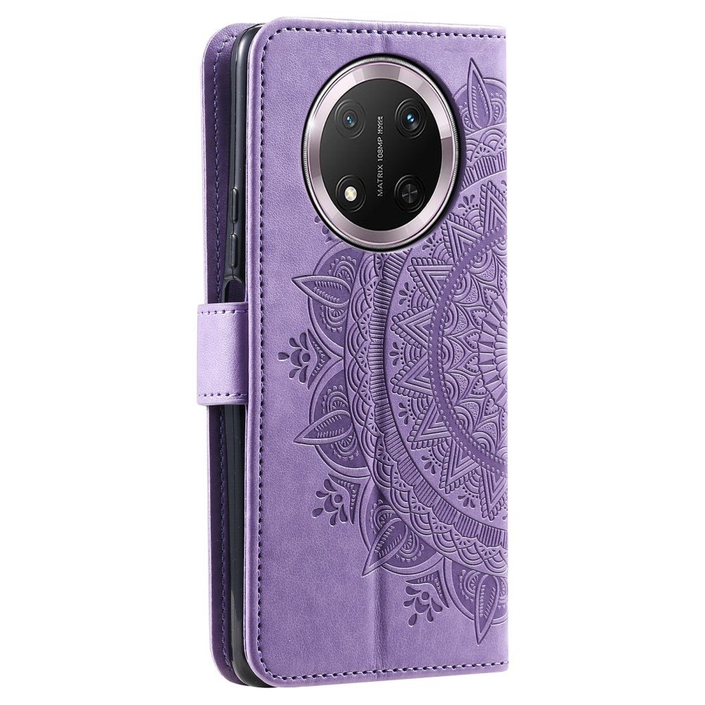 Mandala könyvtáska Honor Magic 7 Lite 5G készülékhez - lila