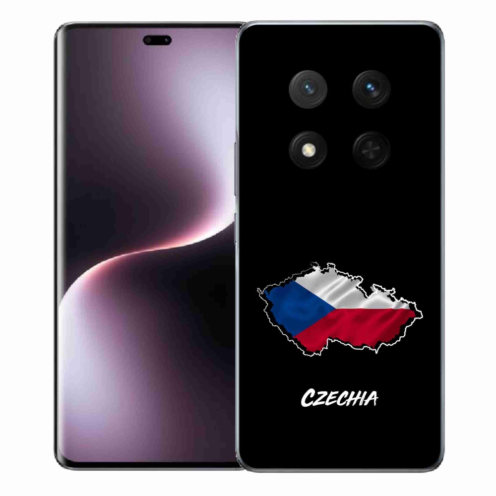 Gél borító mmCase a Honor Magic 7 Lite 5G készülékhez - Csehország fekete háttér