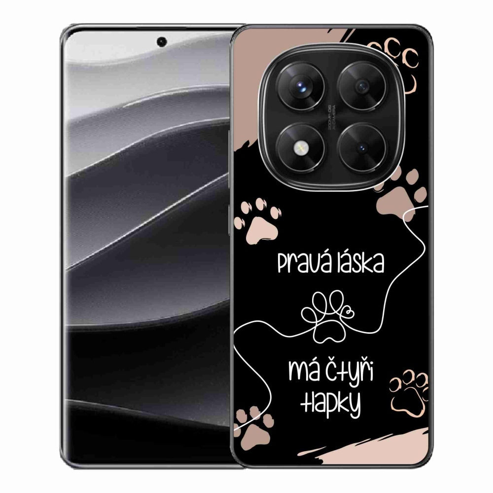 Gél borítás mmCase a Xiaomi Redmi Note 14 Pro 5G/Poco X7 5G - kutya motívum 1 fekete háttérrel