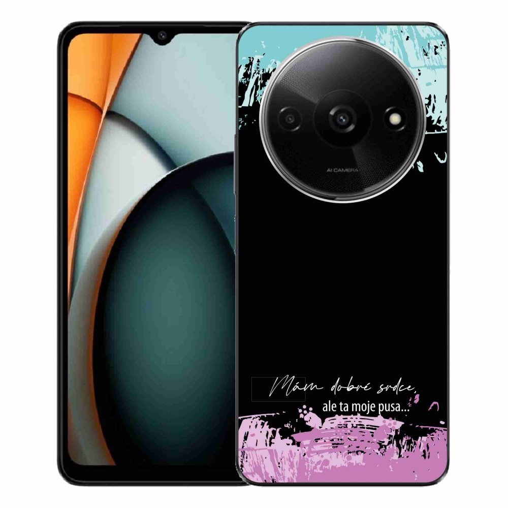 Gél borító mmCase a Xiaomi Redmi A3-hoz - vicces szöveg 3 fekete háttérrel