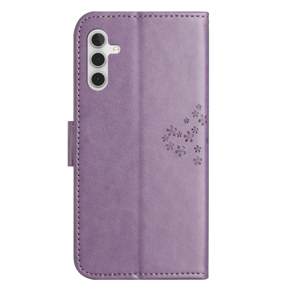 Fa könyv tok Samsung Galaxy A35 5G - világos lila