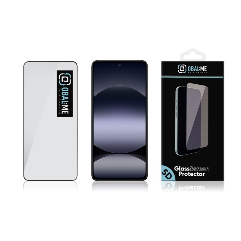 CSOMAG:ME 5D edzett üveg Xiaomi Redmi Note 14 4G/5G Fekete