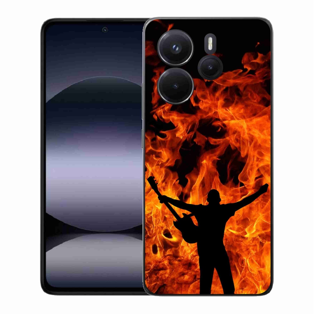 Gél borító mmCase a Xiaomi Redmi Note 14-hez - zenész és tűz