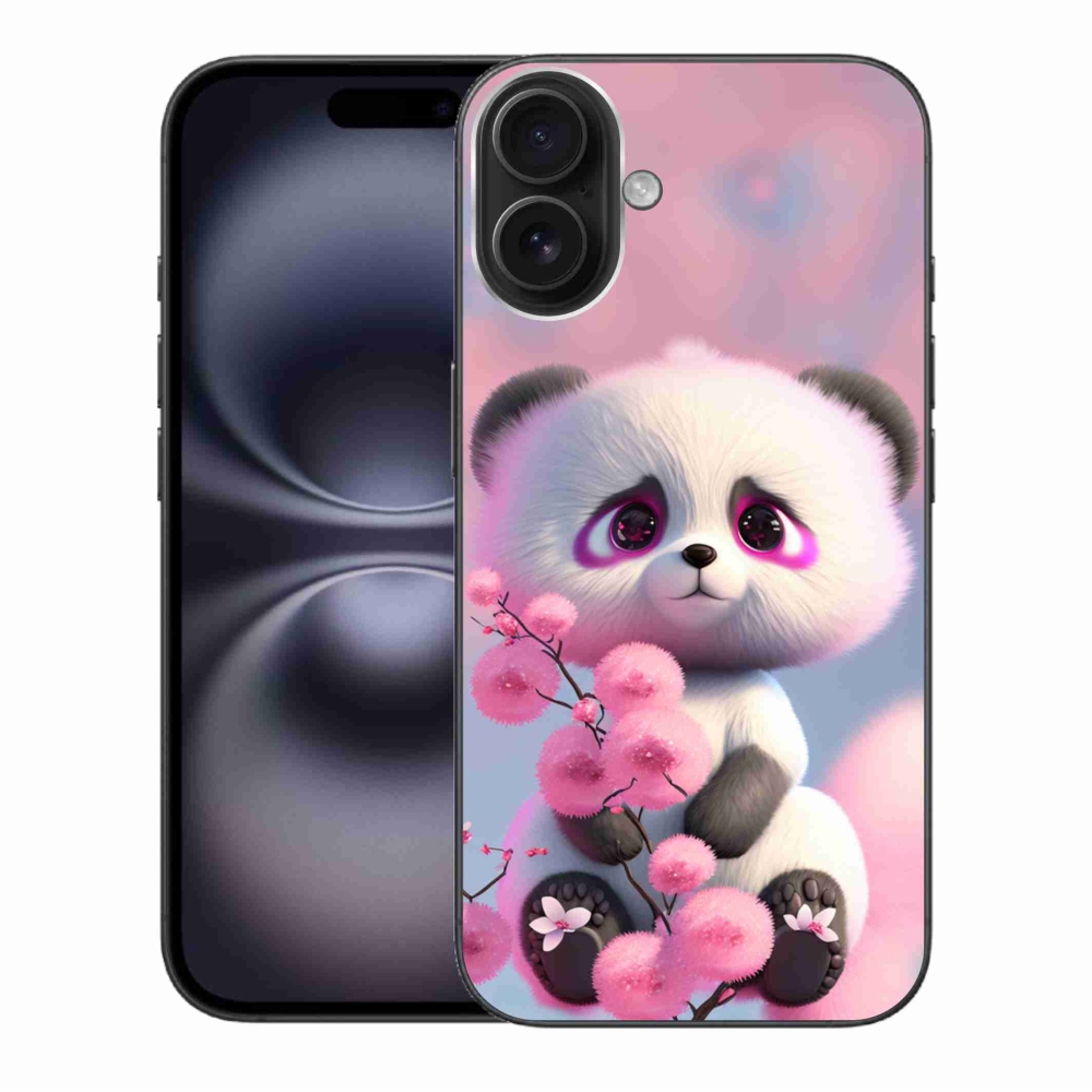 Zselés borítás mmCase iPhone 16 Plus készülékhez - aranyos panda 1