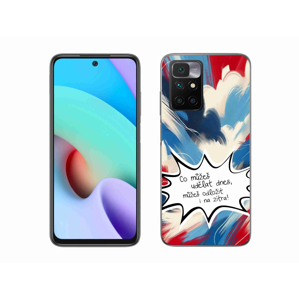 Gél borító mmCase a Xiaomi Redmi 10/Redmi 10 (2022) - vicces szöveg 9 fehér háttérrel