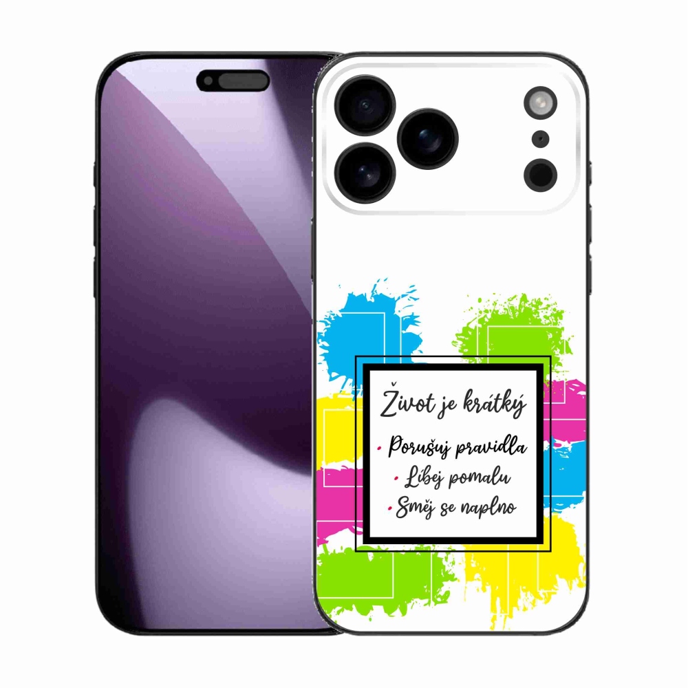 Gél borítás mmCase iPhone 17 Pro Max készülékhez - Idézet 5 fehér háttér