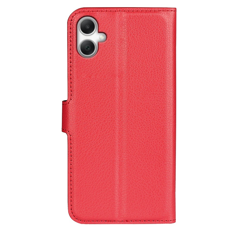 Litchi könyv tok Samsung Galaxy A07 4G - piros
