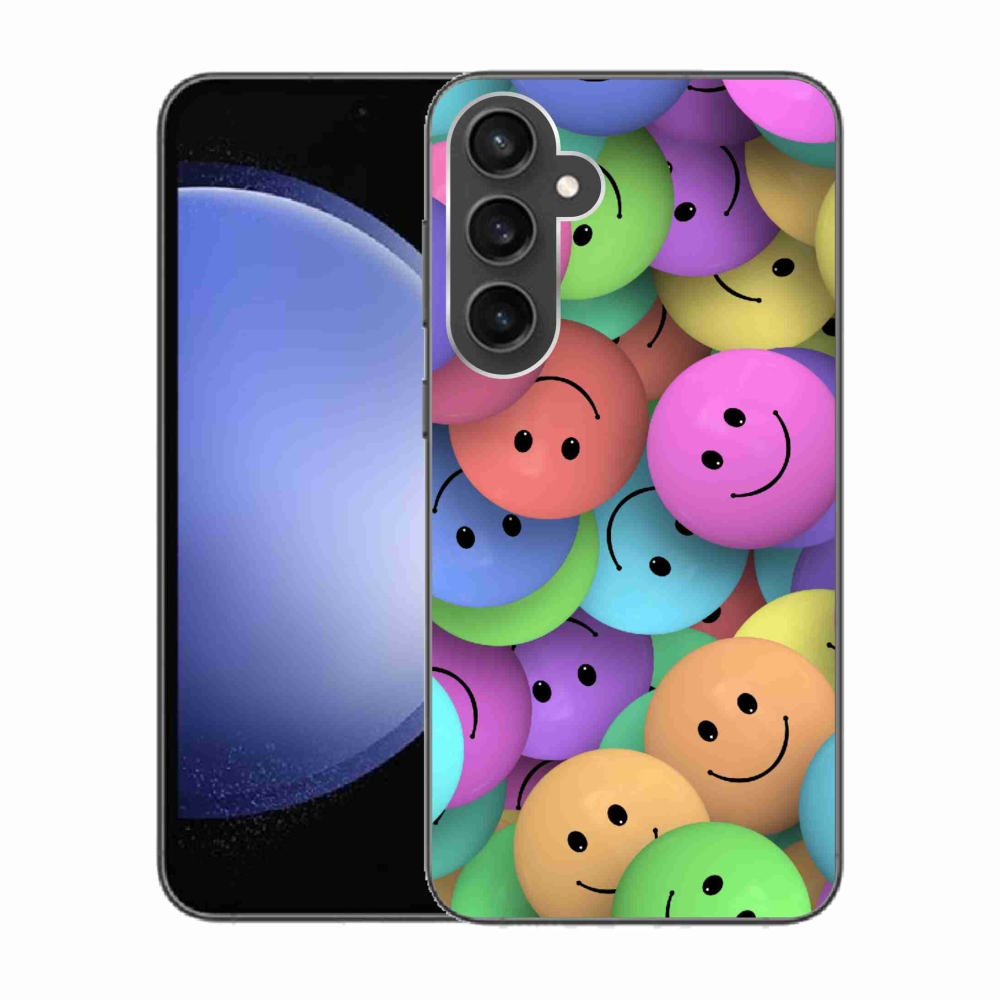 Gél borítás mmCase Samsung Galaxy S23 FE készülékhez - színes smiley-k