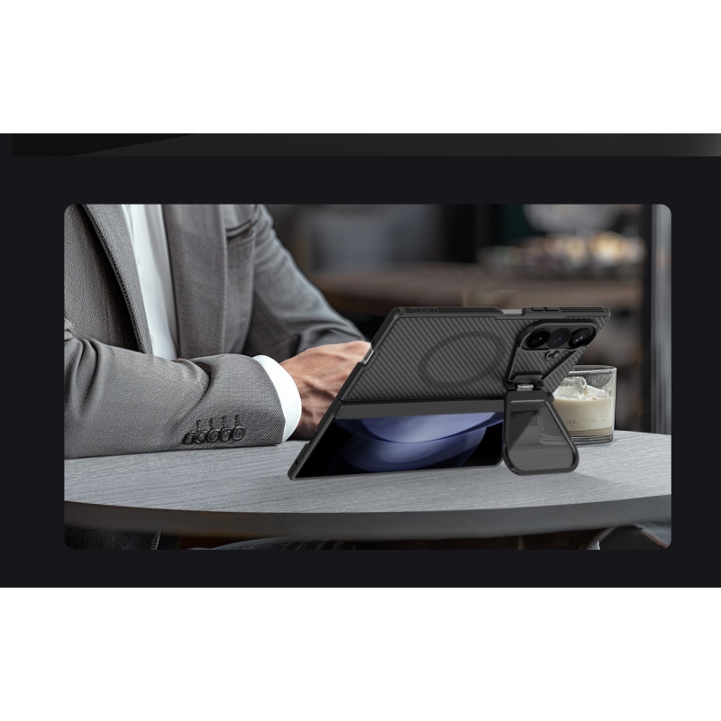 Nillkin CamShield Prop Magnetic (átlátszó lencse) hátsó tok a Samsung Galaxy Z Fold 8 Ultra-hoz, átlátszó fekete