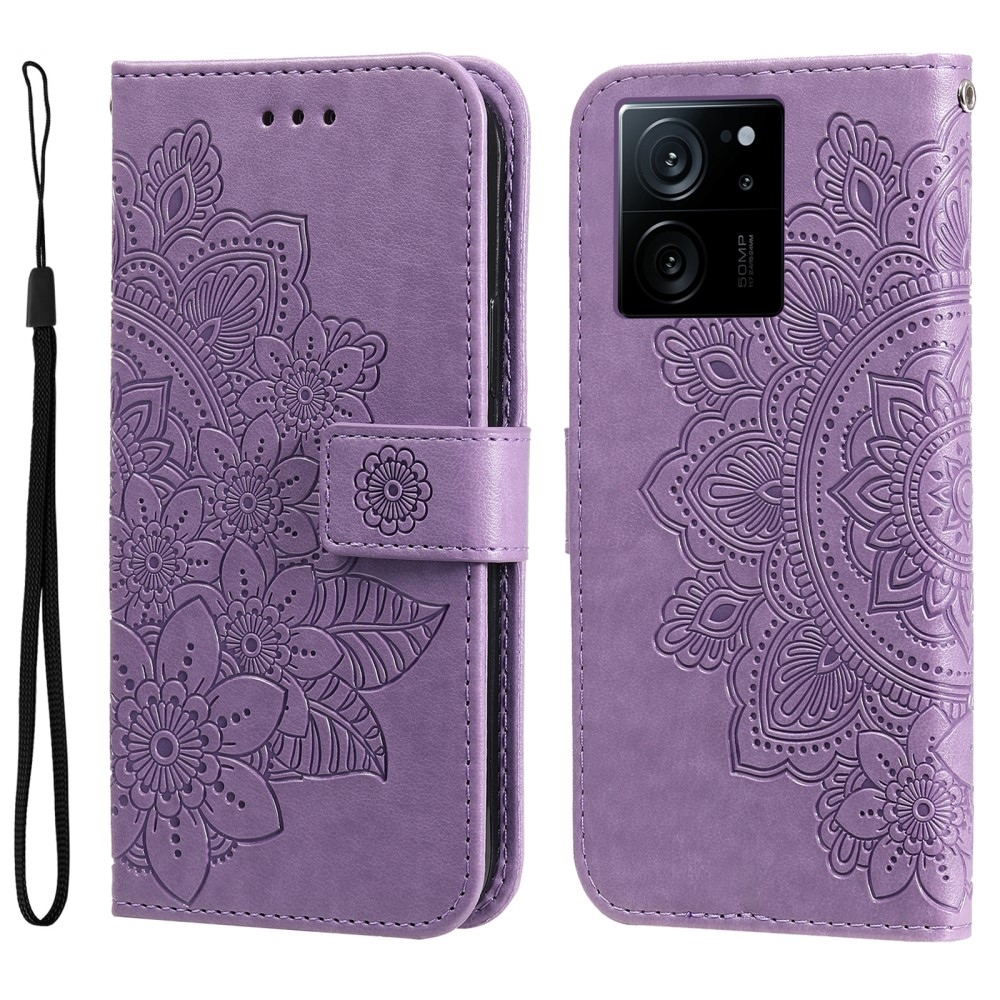 Mandala könyvtáska Xiaomi 13T/13T Pro készülékhez - lila