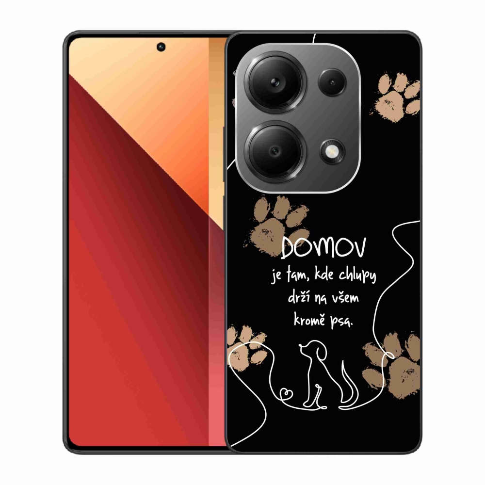 Gél borítás mmCase a Xiaomi Redmi Note 13 Pro 4G/Poco M6 Pro számára - kutya motívum fekete háttérrel
