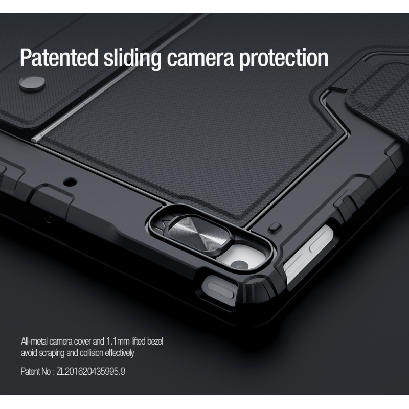 Nillkin Bumper Combo billentyűzet tok (háttérvilágításos verzió) iPad 10.2 2019/2020/2021 Fekete